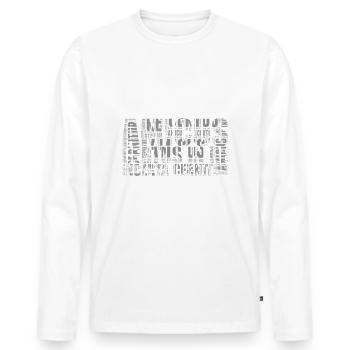 Amicus certus in re incerta cernitur - Men's Premium Organic Long Sleeve Shirt - white - Front - Nico (187cm)