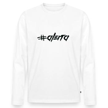 Alerta Alerta Antifascista - Gegen Rechts - Männer Premium Bio Langarmshirt - Weiß - Vorne - Nico (187cm)