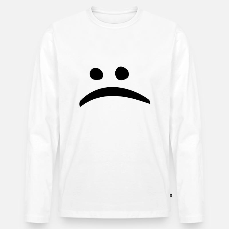 bad mood - Männer Premium Bio Langarmshirt - Weiß