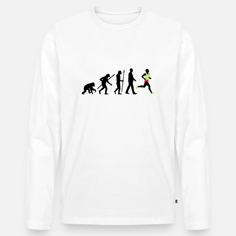 evolution_laufer_102012_a_3c - T-shirt manches longues Premium bio Homme - blanc