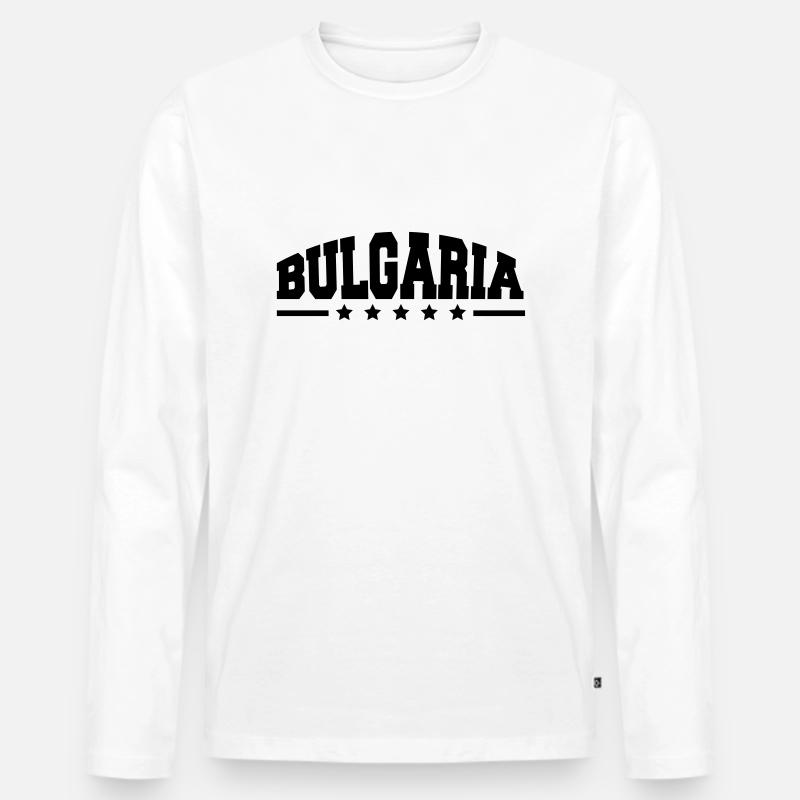 bulgaria_af1 - Männer Premium Bio Langarmshirt - Weiß