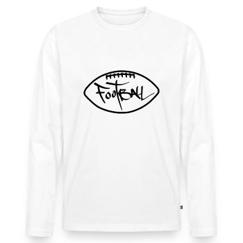 Football - Männer Premium Bio Langarmshirt - Weiß - Vorne - Nico (187cm)