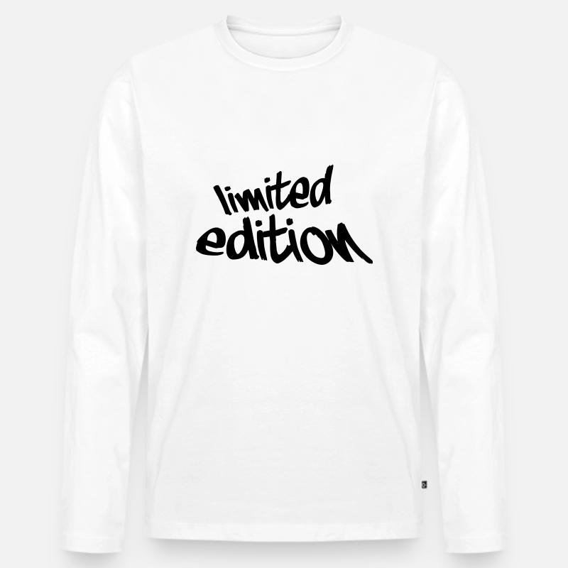 Limited Edition Graffiti Design - Männer Premium Bio Langarmshirt - Weiß