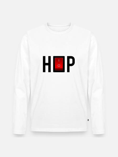 på avbrytare, hip hop, på avbrytare, rap - Ekologisk långärmad premium-T-shirt herr - vit