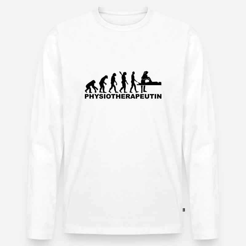 Physiotherapeutin - Männer Premium Bio Langarmshirt - Weiß