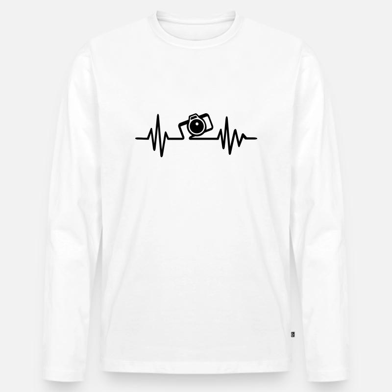 Fotograf - Männer Premium Bio Langarmshirt - Weiß