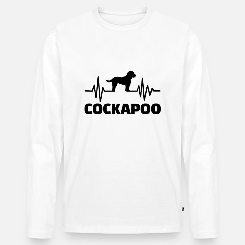 Cockapoo - Männer Premium Bio Langarmshirt - Weiß