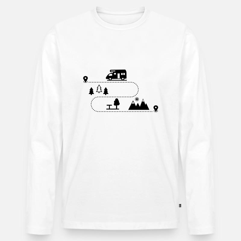 Wohnmobil - Männer Premium Bio Langarmshirt - Weiß