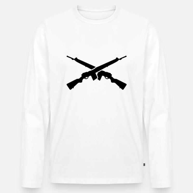 Gewähre - Männer Premium Bio Langarmshirt - Weiß