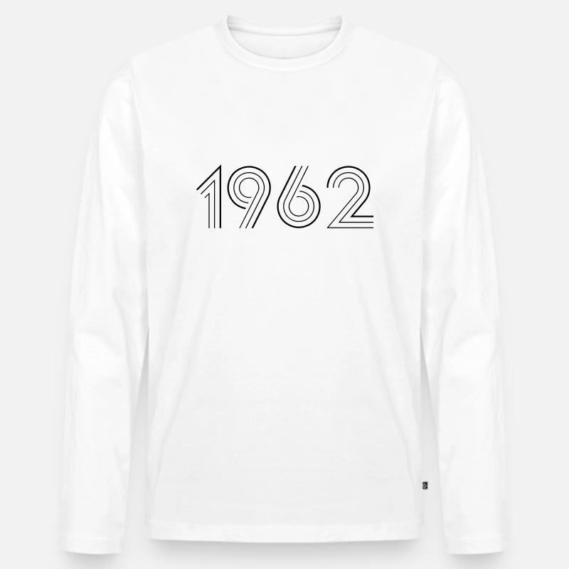 1962 - Männer Premium Bio Langarmshirt - Weiß