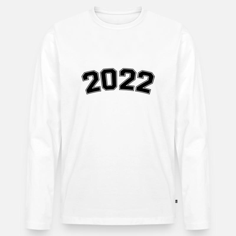 2022 - Männer Premium Bio Langarmshirt - Weiß