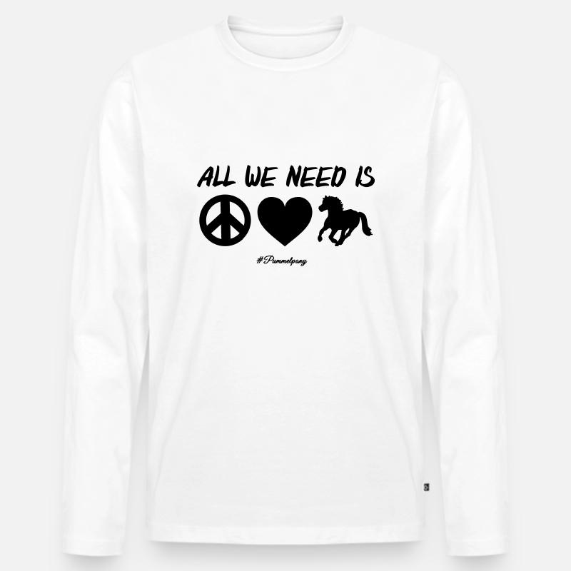 All we need - Männer Premium Bio Langarmshirt - Weiß