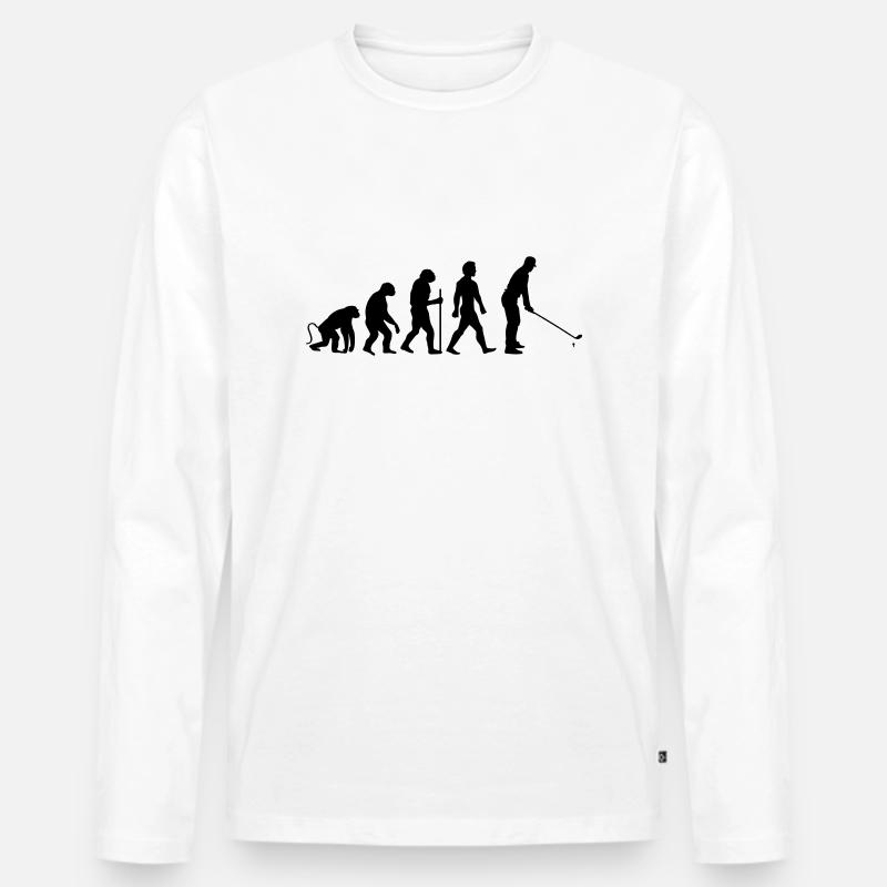 Evolution Golf - Men's Premium Organic Long Sleeve Shirt - white