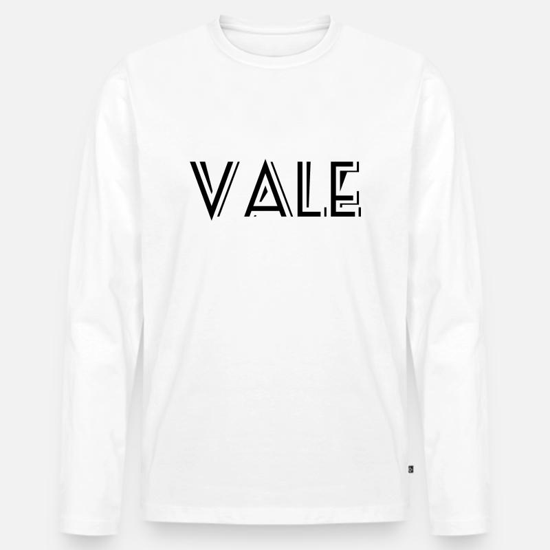 Vale - Männer Premium Bio Langarmshirt - Weiß