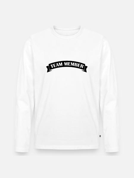 Team Member - Men's Premium Organic Long Sleeve Shirt - white