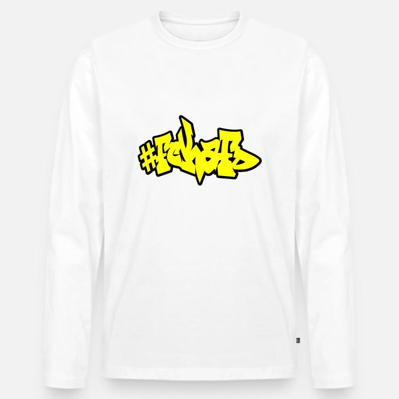 FCK AFD - Männer Premium Bio Langarmshirt - Weiß