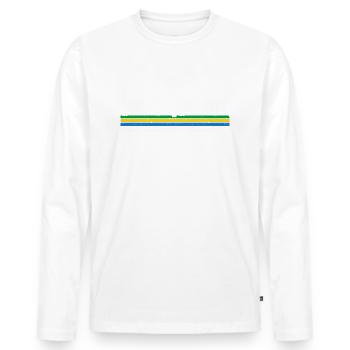 Recife Brésil Héritage - Vintage Recife Brasil - T-shirt manches longues Premium bio Homme - blanc - Devant - Nico (187cm)