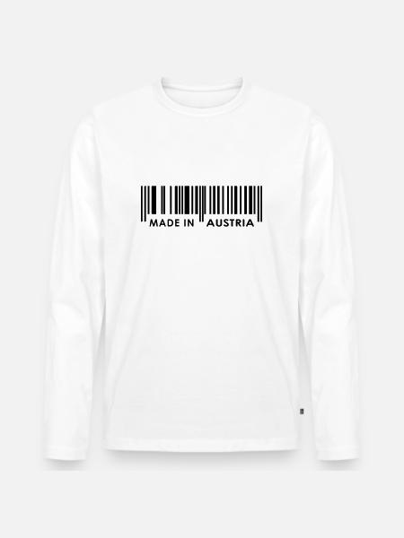Made in Austria / Austria - Men's Premium Organic Long Sleeve Shirt - white