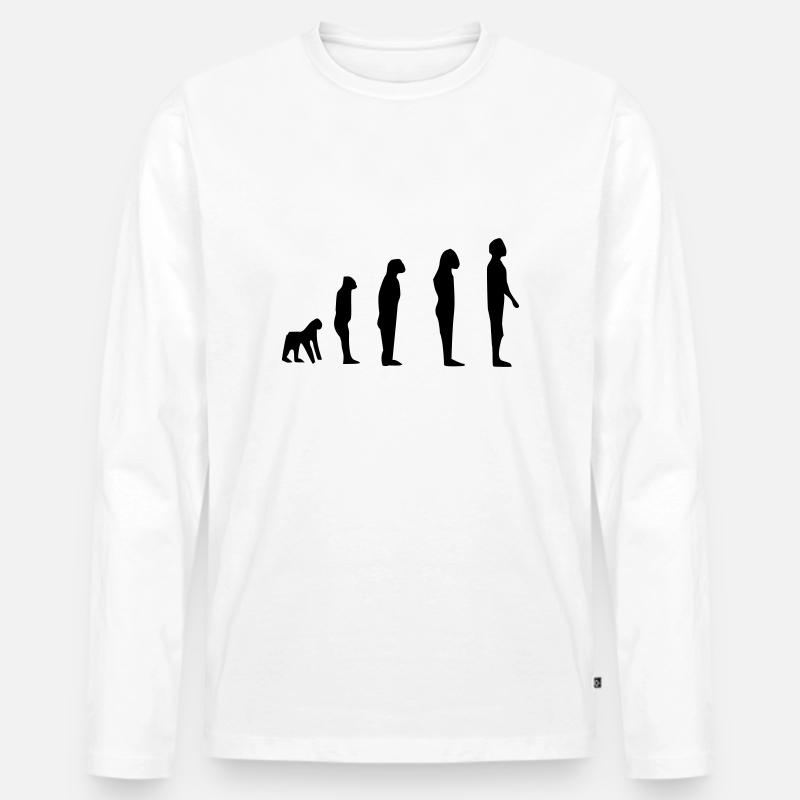 Evolution darwin - Men's Premium Organic Long Sleeve Shirt - white
