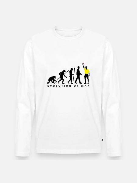 Evolution Schiedsrichter 12_2017-02.eps - Männer Premium Bio Langarmshirt - Weiß