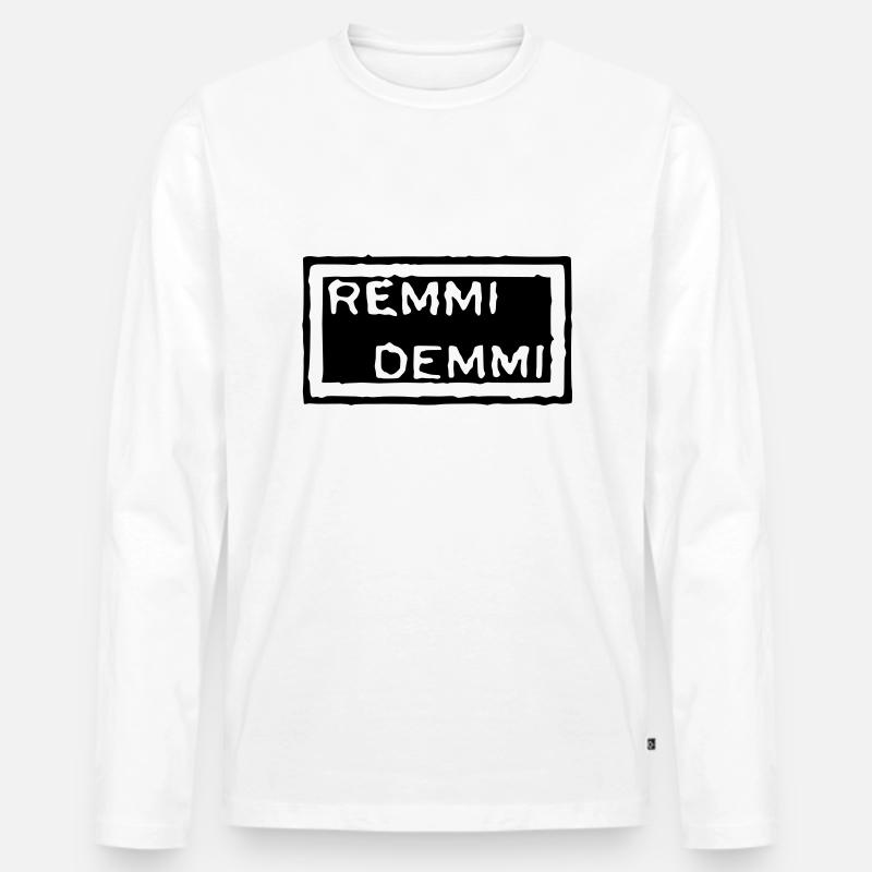 remmidemmi - Männer Premium Bio Langarmshirt - Weiß
