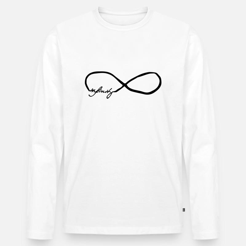 infinity - Männer Premium Bio Langarmshirt - Weiß