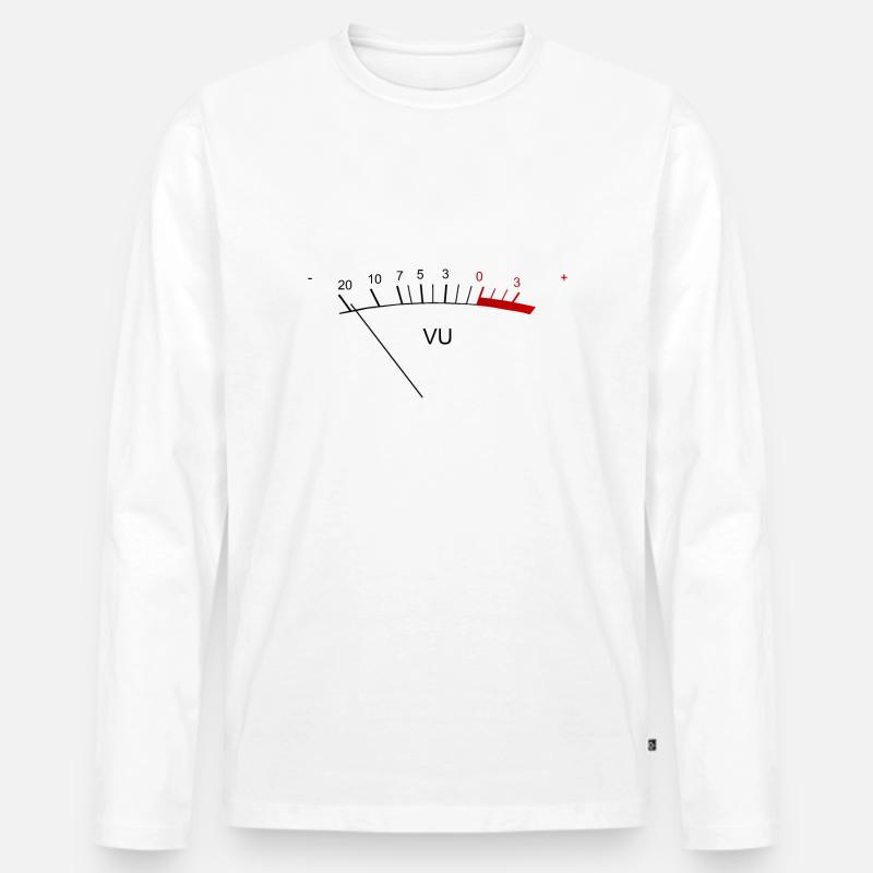 Meter - Männer Premium Bio Langarmshirt - Weiß