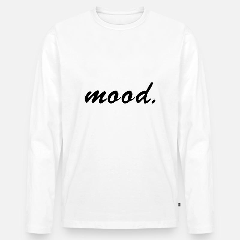 mood. - Männer Premium Bio Langarmshirt - Weiß