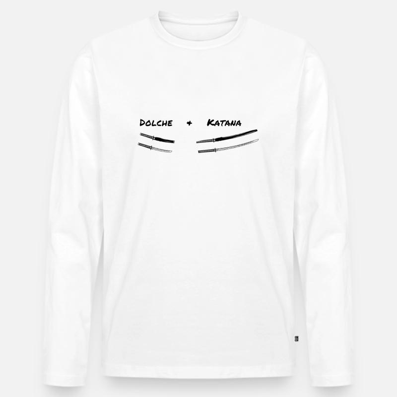 Dolche&Katana - Männer Premium Bio Langarmshirt - Weiß