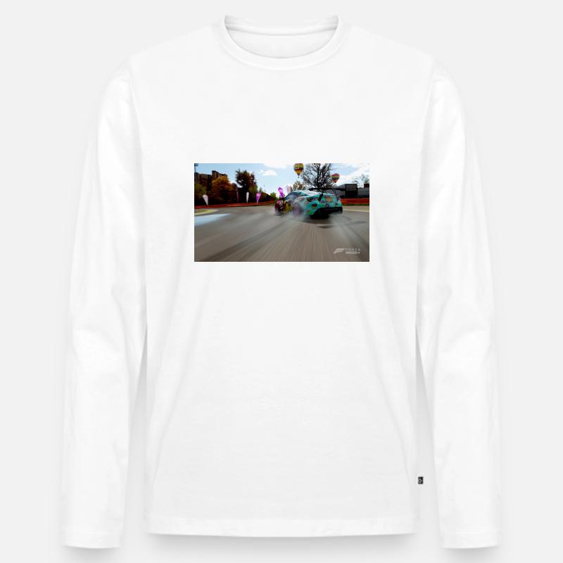 Drift - Männer Premium Bio Langarmshirt - Weiß