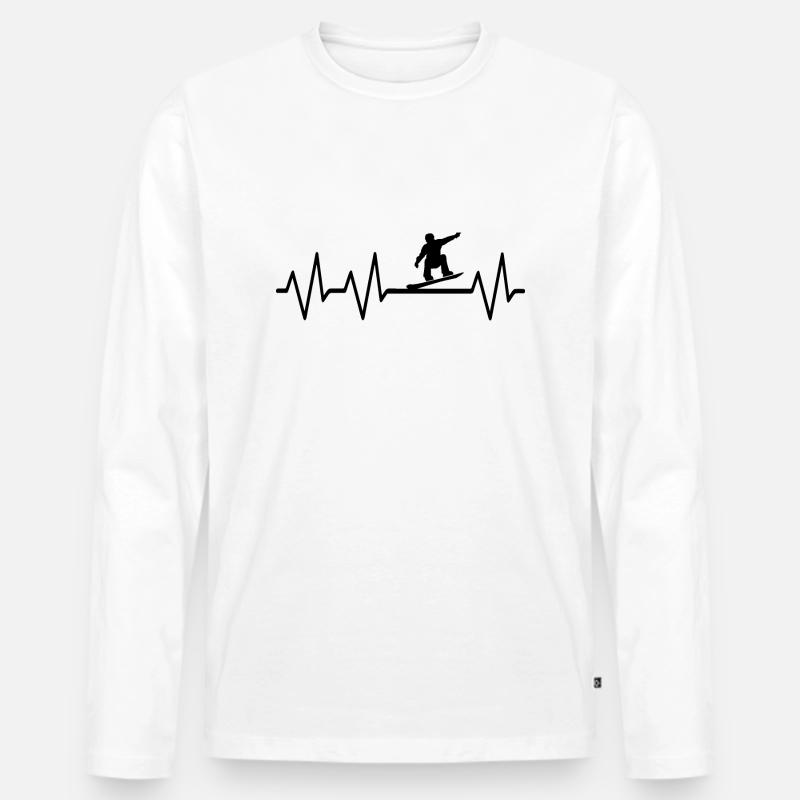 Snowboard Snowboarder - Männer Premium Bio Langarmshirt - Weiß