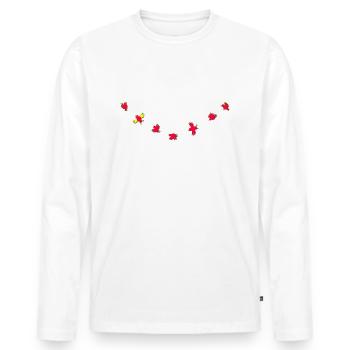 Birdies - Männer Premium Bio Langarmshirt - Weiß - Vorne - Nico (187cm)