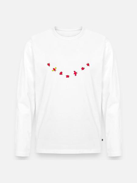 Birdies - T-shirt manches longues Premium bio Homme - blanc