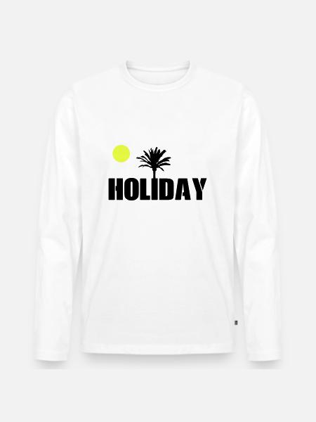 Holiday - Men's Premium Organic Long Sleeve Shirt - white