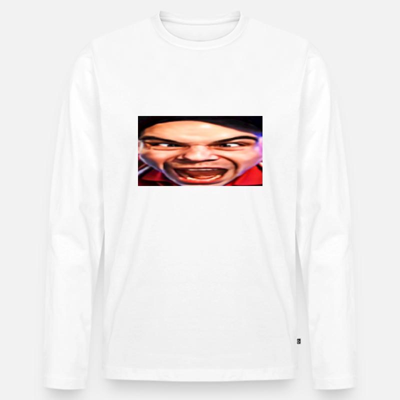 DAS WUTGESICHT - Männer Premium Bio Langarmshirt - Weiß