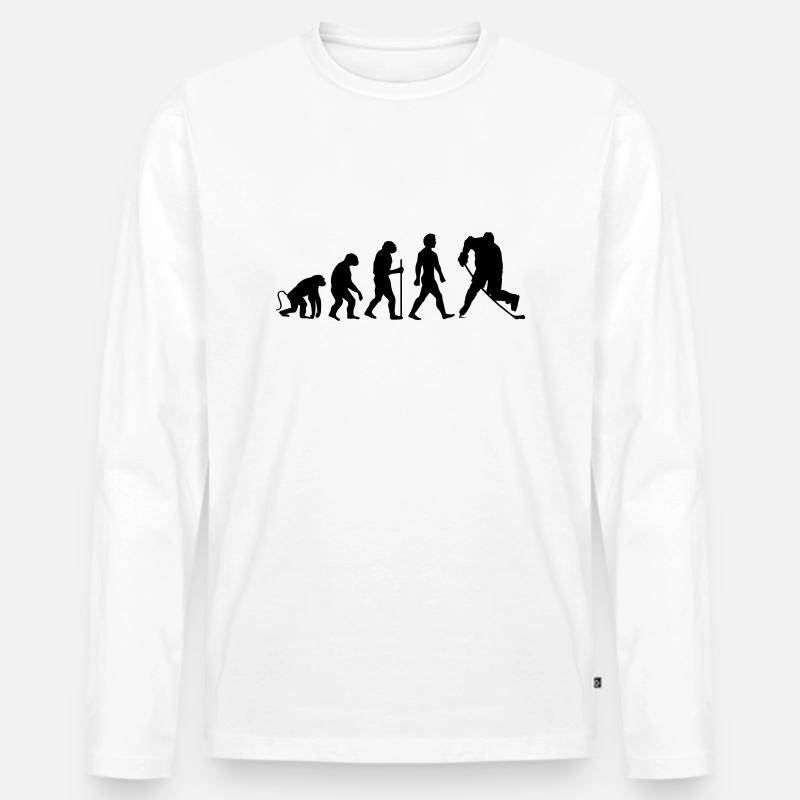 hockey evolution - Männer Premium Bio Langarmshirt - Weiß