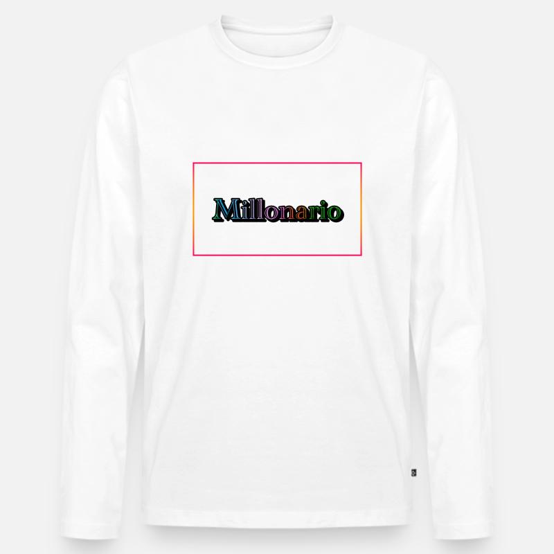 201432 - Männer Premium Bio Langarmshirt - Weiß