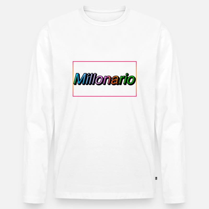 201434 - Männer Premium Bio Langarmshirt - Weiß
