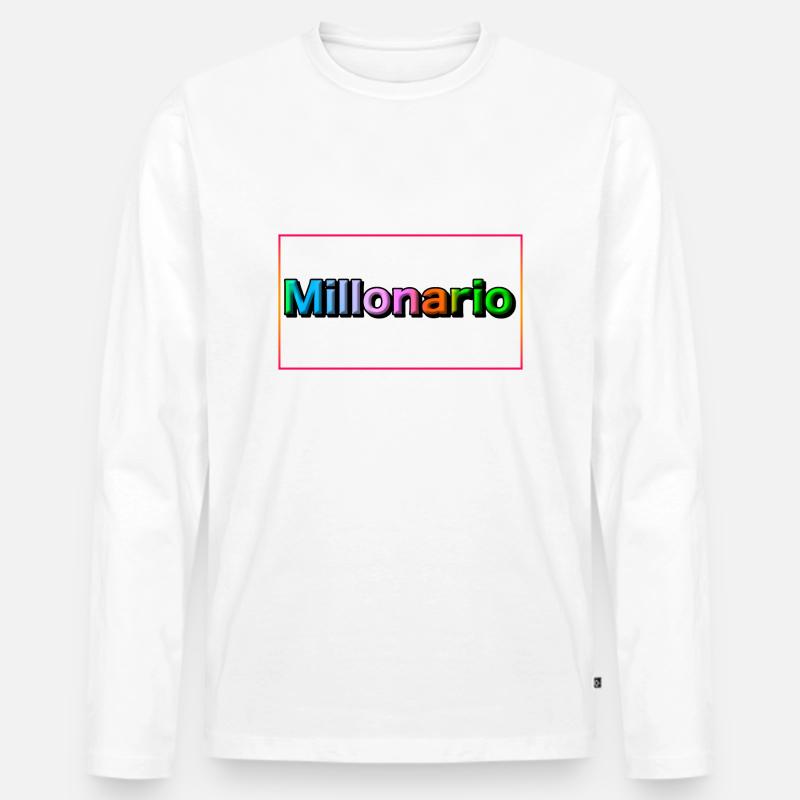 201442 - Männer Premium Bio Langarmshirt - Weiß