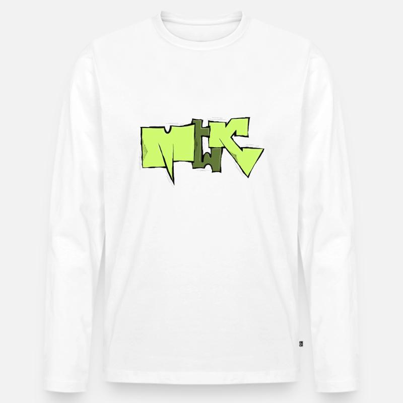 MTK CREW - Männer Premium Bio Langarmshirt - Weiß