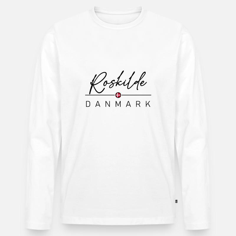 Dänemark - Roskilde - Danmark - Denmark - Männer Premium Bio Langarmshirt - Weiß