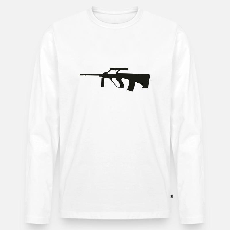 stg77 - Männer Premium Bio Langarmshirt - Weiß