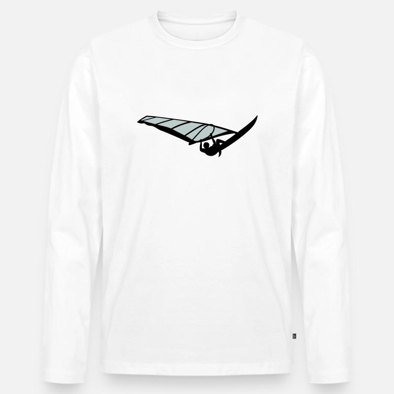 Windsurfer - Männer Premium Bio Langarmshirt - Weiß