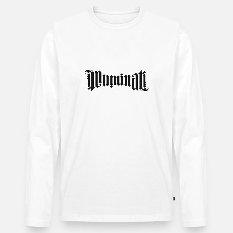 Illuminati - Männer Premium Bio Langarmshirt - Weiß