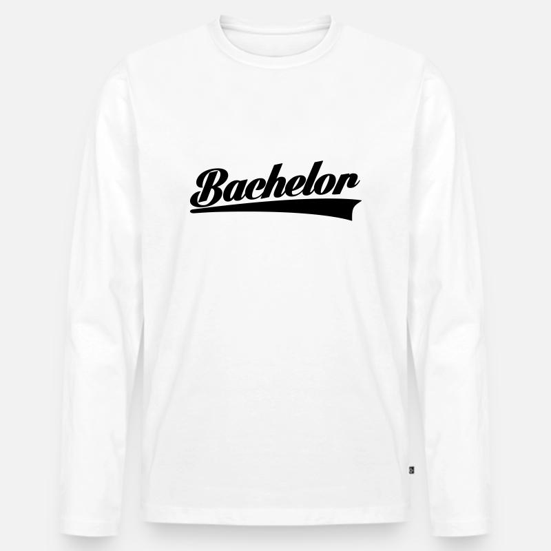 bachelor - Männer Premium Bio Langarmshirt - Weiß