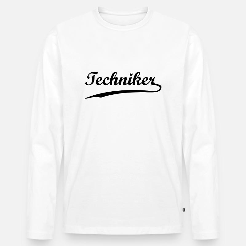 techniker - Männer Premium Bio Langarmshirt - Weiß