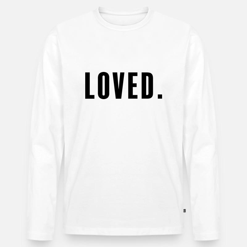 Loved. - Männer Premium Bio Langarmshirt - Weiß