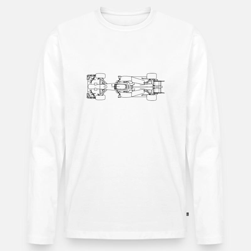 F one Car - Männer Premium Bio Langarmshirt - Weiß