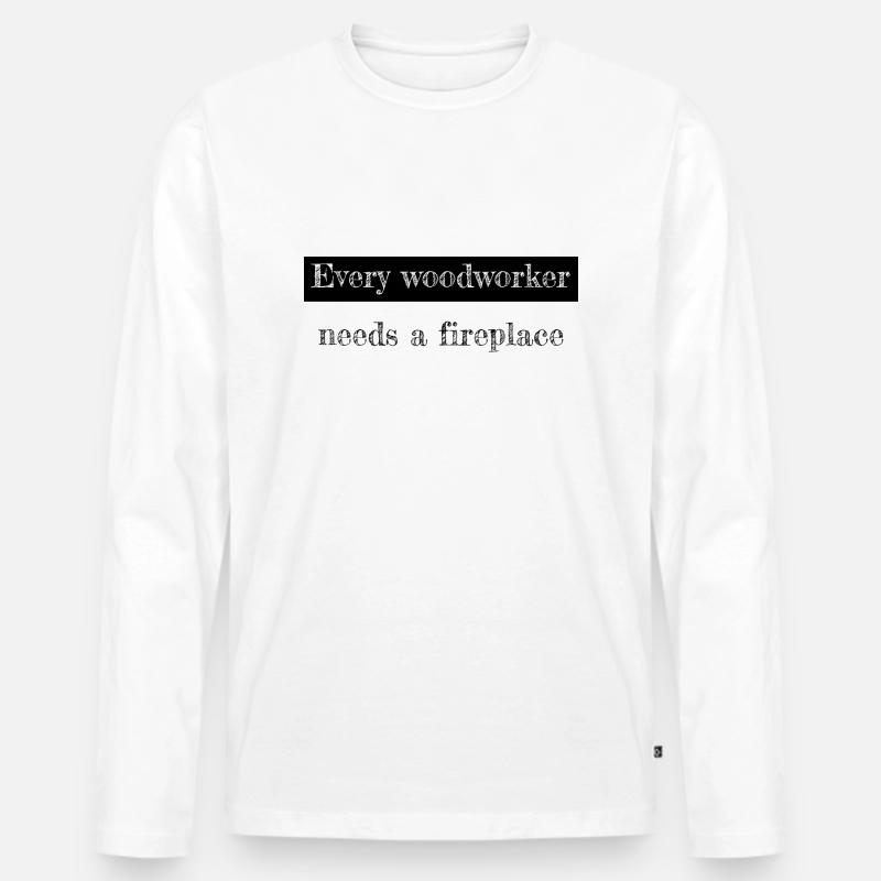 cabinetmaker apprentice carpenter plumber - Männer Premium Bio Langarmshirt - Weiß