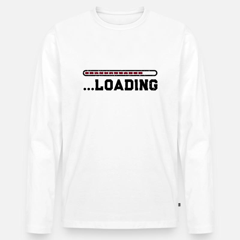 loading - Männer Premium Bio Langarmshirt - Weiß